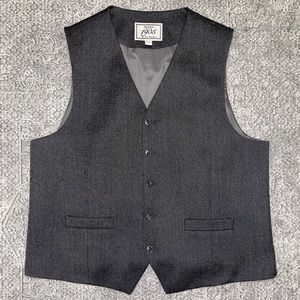 Mens Gray Wool Vest